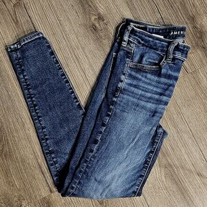 Women's AMERICAN EAGLE HI-RISE JEGGINGS Ne(x)t Level Stretch Sz 8 Long